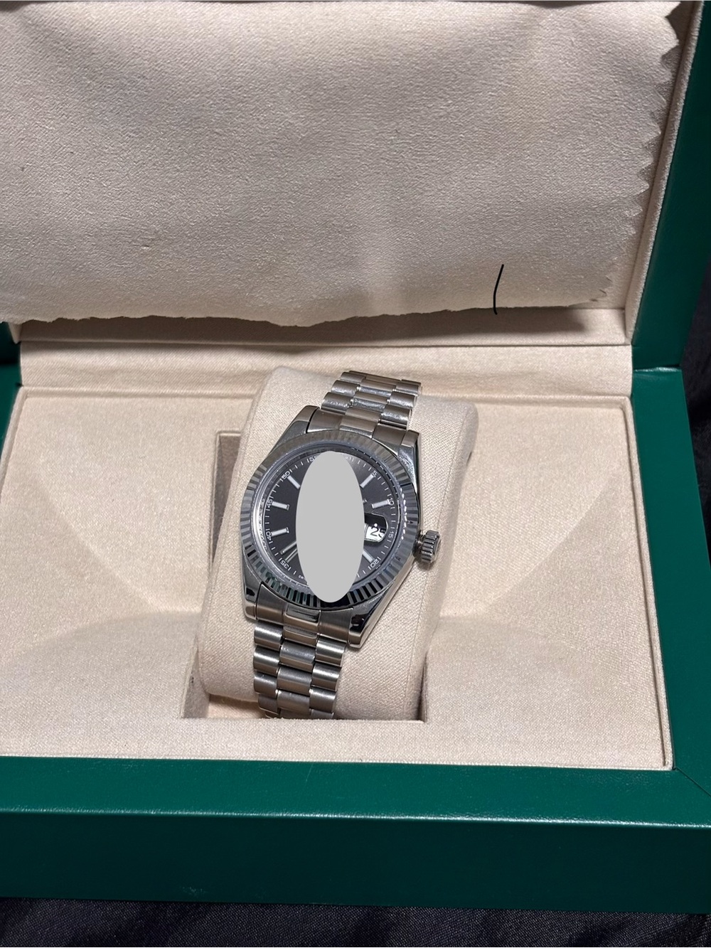 Stainless Steel Men's Bracelet Watch - Silver